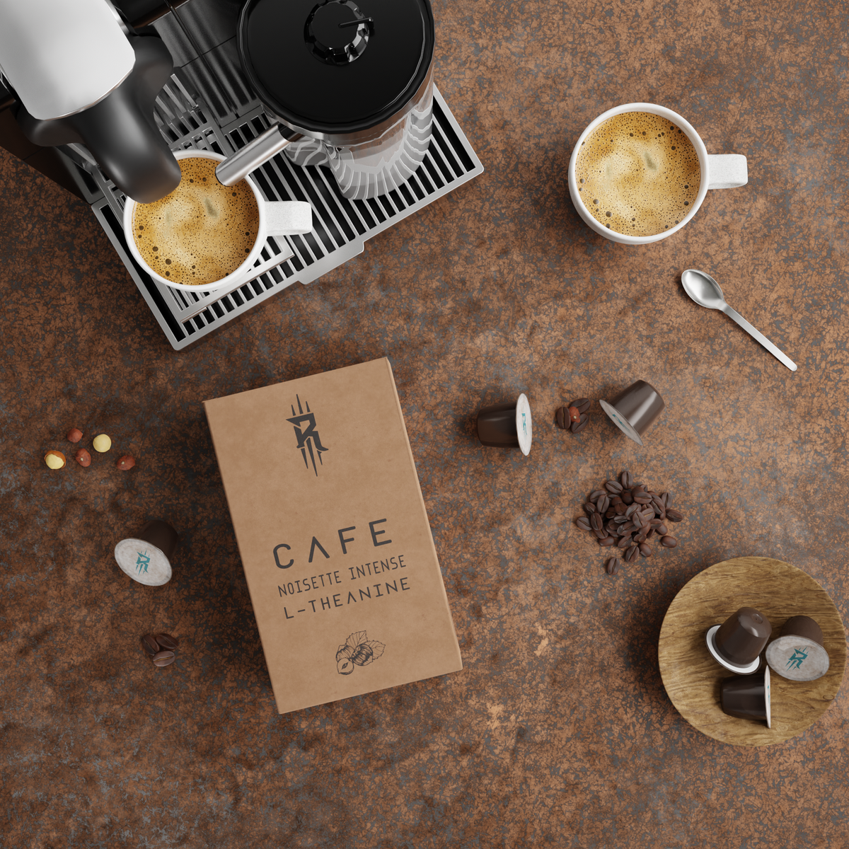 Café L-Théanine Noisette Intense — 1 boîte de 10 capsules