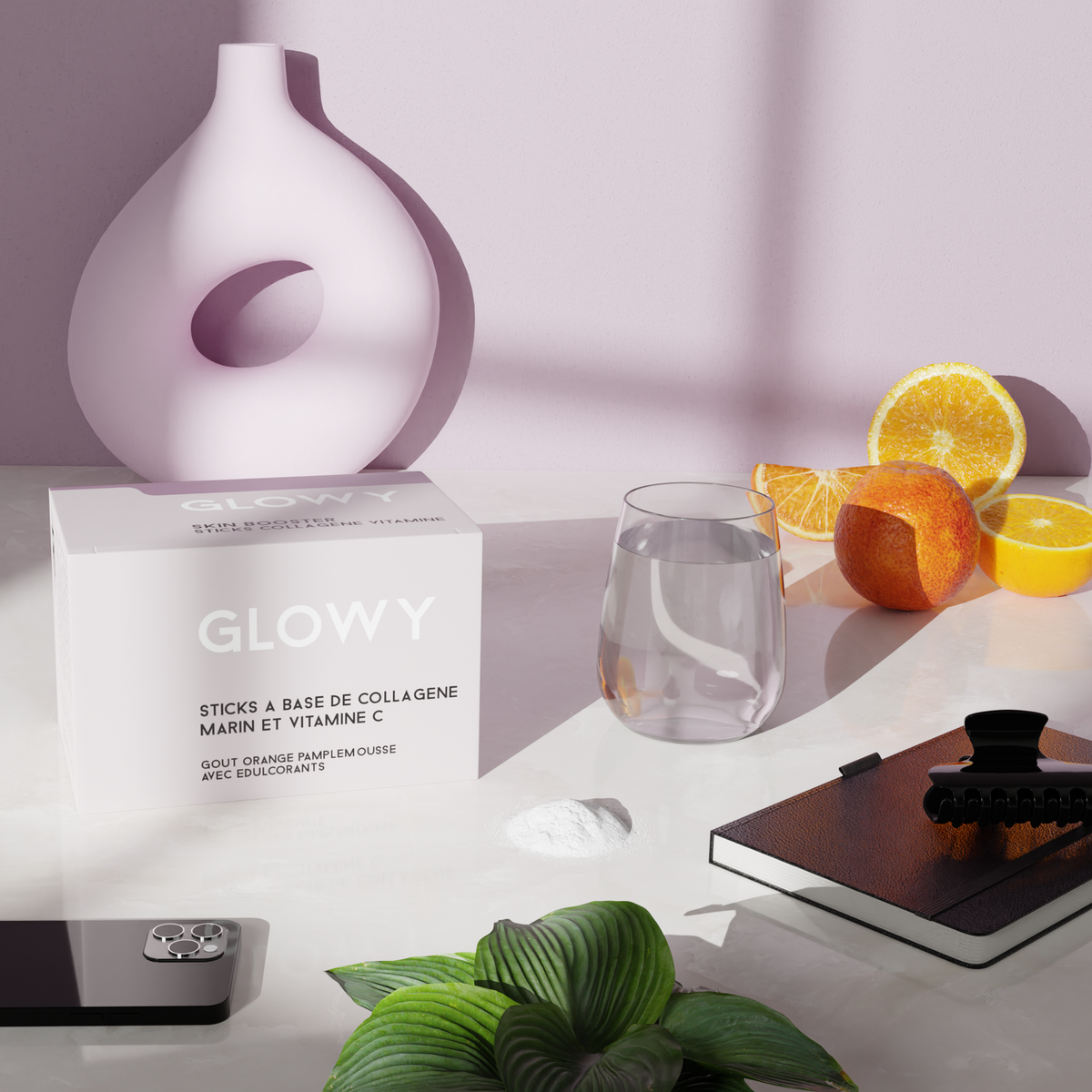 Glowy — 1 boîte mensuelle · Orange Pamplemousse